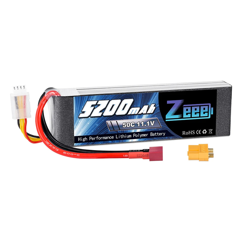 ZEEE 3S 4S 5S 6S Lipo Battery Softcase with T/EC5/XT60/XT90 plug for RC Cars FPV Drone Airplanes Boats RC Racing Models Parts