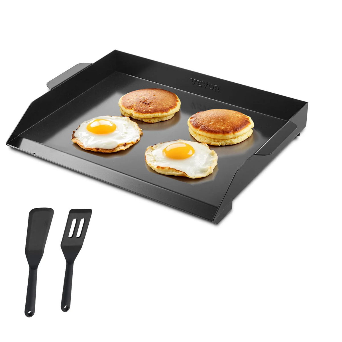 SucceBuy Carbon Steel Griddle Universal Flat Top Rectangular Plate Gas Grill Griddle for BBQ Grill Portable Family Cookware