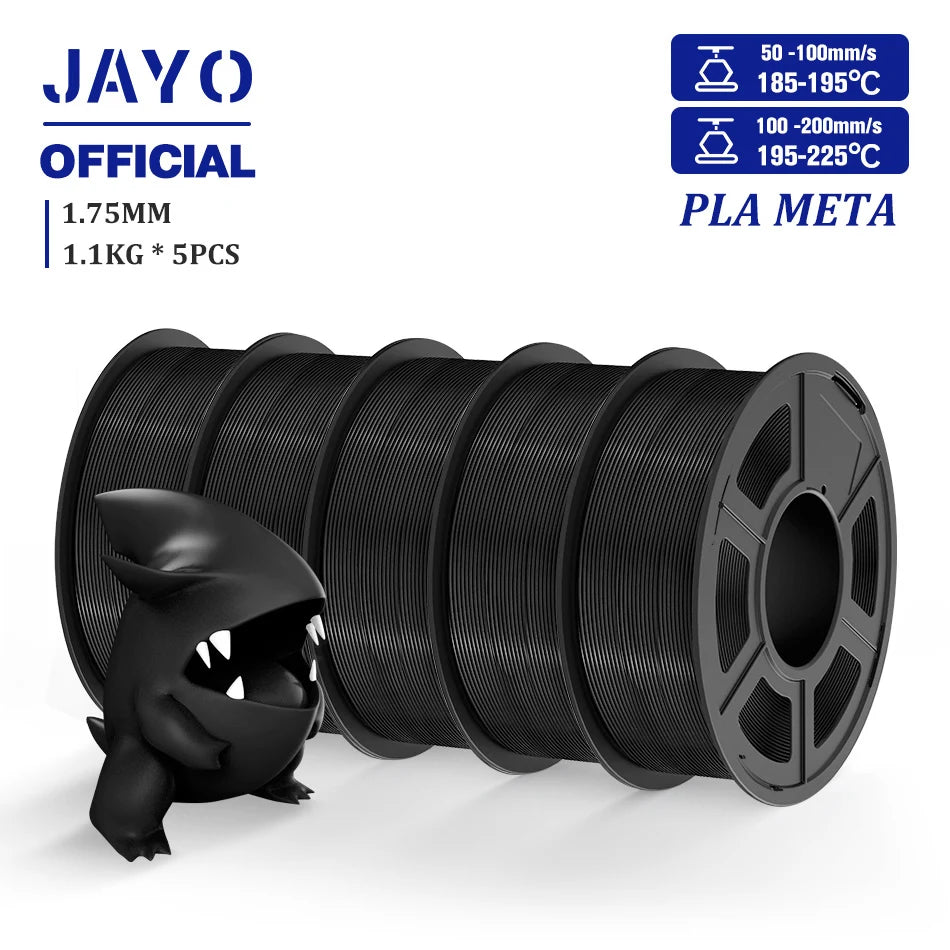 JAYO 3D Filament PLA/PLA META/PETG/SILK PLA+/Wood/PLA Marblel/ APLA 1.75mm 5Roll 1.1KG/0.5KG 3D Printer Filament for 3D Printer