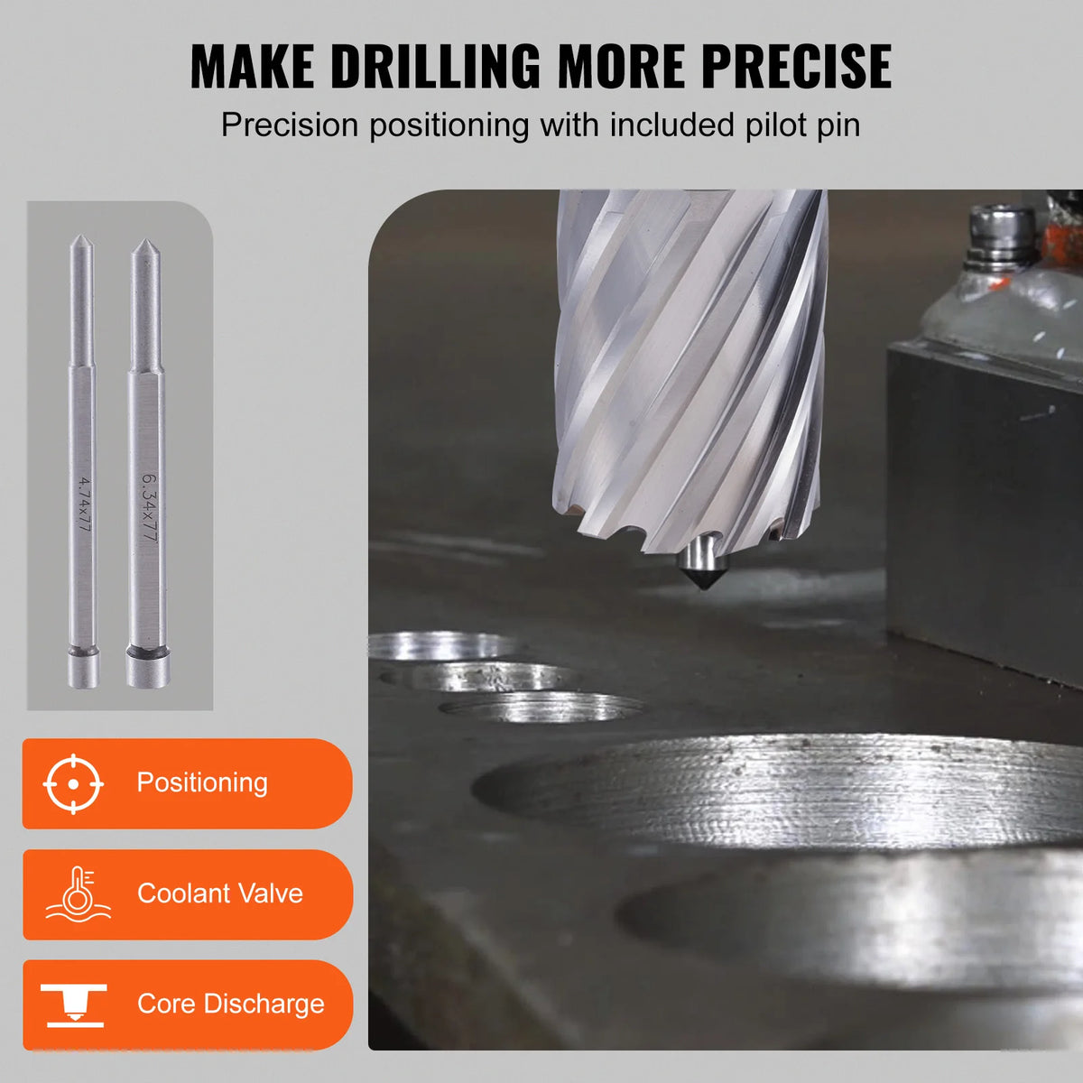 SucceBuy Annular Cutter Set 6 pcs13 pcs Weldon Shank Mag Drill Bits 1" / 2" Cutting Depth for Using with Magnetic Drills
