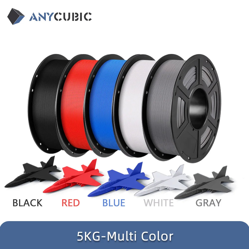 ANYCUBIC 5KG PLA Filament For FDM 3D Printer 1.75mm Eco-friendly 3D Printing Material Failment For Kobra S1C K3C