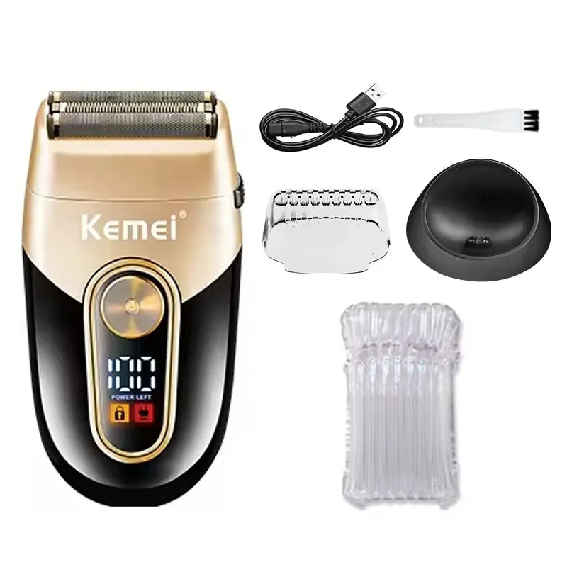 Kemei Rechargeable Electric Hair Clipper Professional Barber Trimmer For Man Cordless Shaver KM-90-4 KM-2293 Gold  KM-3209 Kit