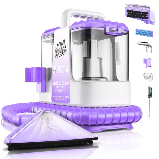 Carpet Cleaner Machine, 32KPa Powerful Suction Portable Upholstery Cleaner with Multiple Tools for Carpet, Couch, Car Seats, Stairs & Pet Messes