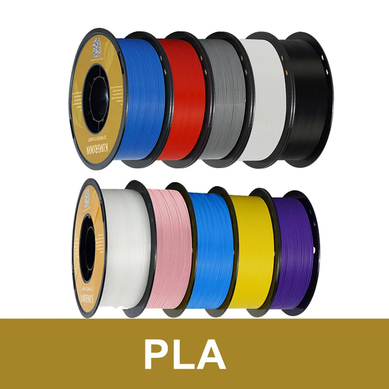 KINGROON 10KG(22LBS) PLA PETG HS-PLA HS-PETG Filament 1.75mm High Speed 3D Printer Material Matte PLA 1kg*10 Roll Mix Color