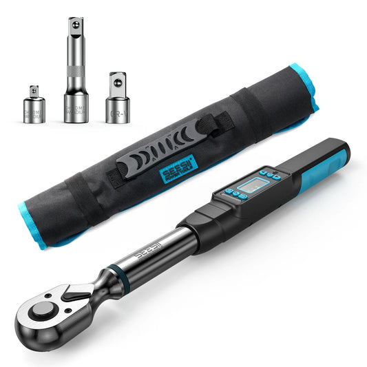 SEESII Digital Torque Wrench 3/8" 220Nm Electric Torque Wrench for Bicycle Car Motorcycle ±2% Accuracy LCD Display Dual Alarm  ﻿