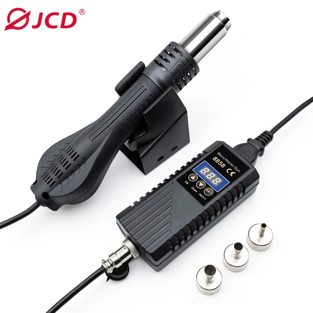 JCD 8858 Micro Rework Soldering Station Hot Air Gun LCD Digital Hair Dryer 220V 750W Heat Gun for Welding And Repair