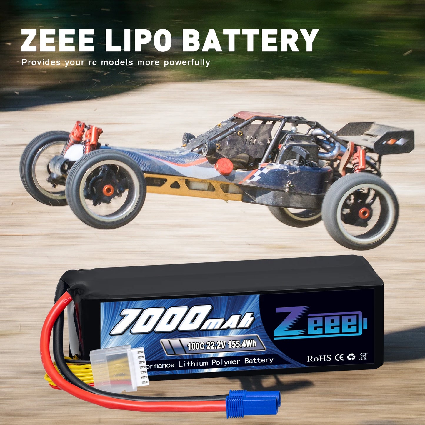 ZEEE 3S 4S 5S 6S Lipo Battery Softcase with T/EC5/XT60/XT90 plug for RC Cars FPV Drone Airplanes Boats RC Racing Models Parts
