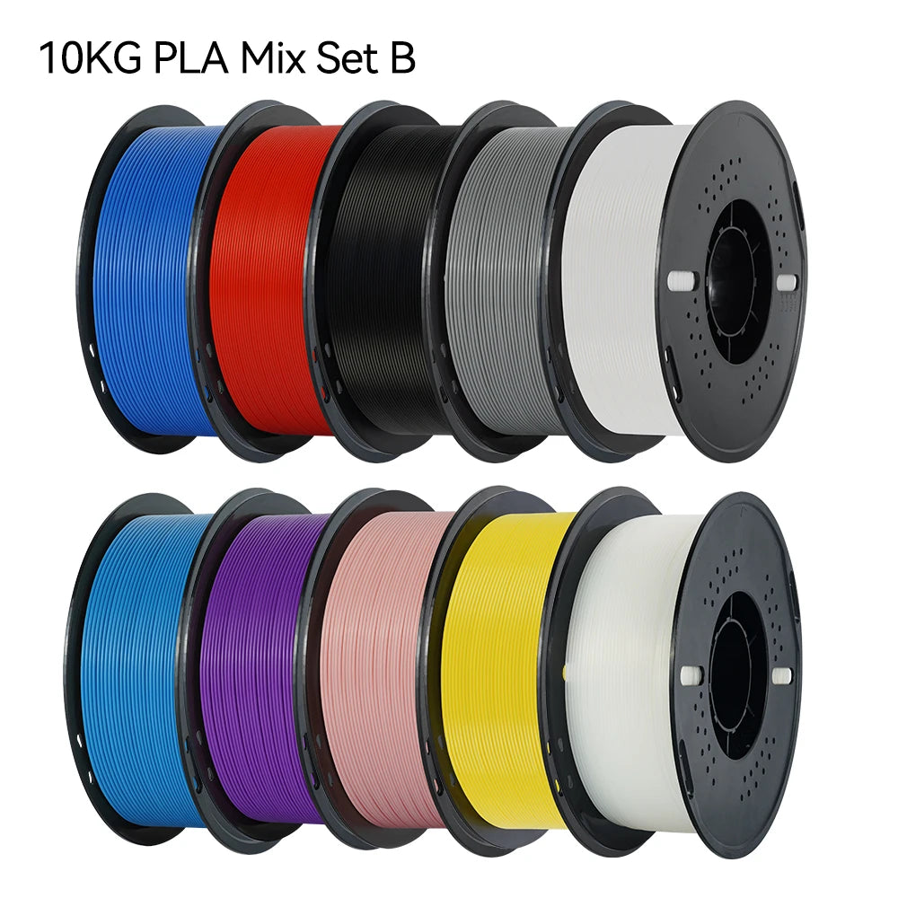10KG PLA Filament PETG 3d Filament 1.75mm For 3D Printer Filament 10rolls/set Mixed colors and materials FDM Printing Fast Ship
