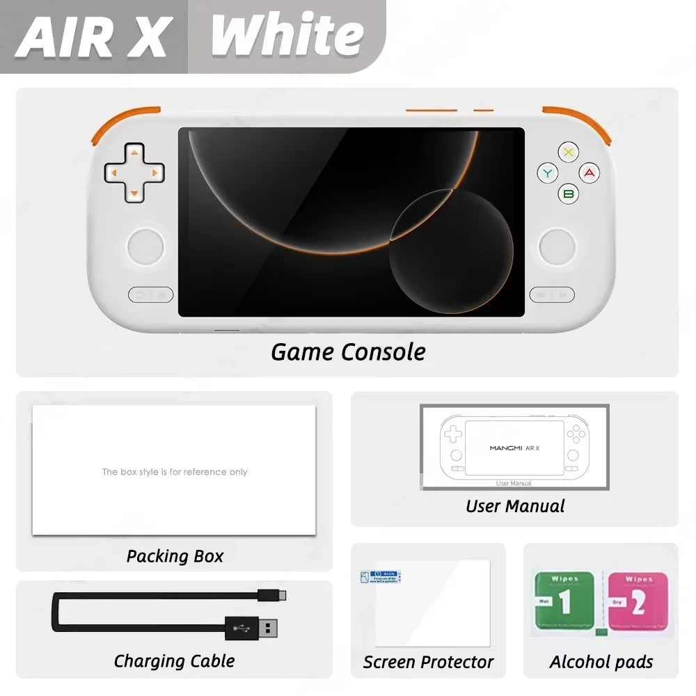 MANGMI AIR X Handheld Game Console Snapdragon 662 With 5000mAh Battery 5.5-inch Screen RGB Hall Joystick Retro Game Console Gift