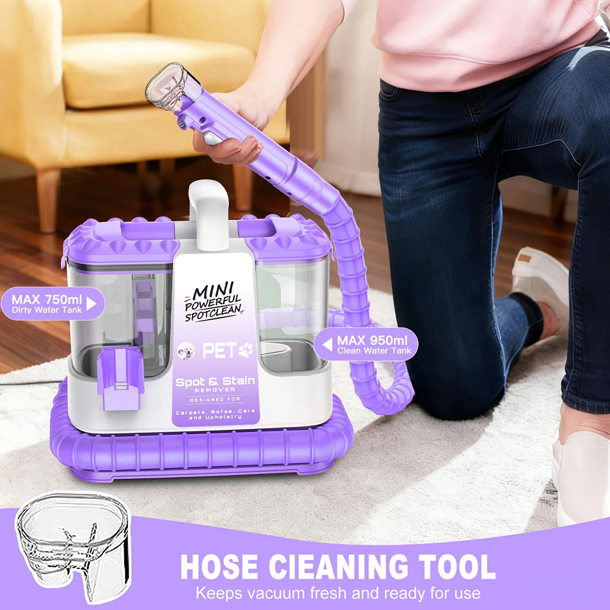 Carpet Cleaner Machine, 32KPa Powerful Suction Portable Upholstery Cleaner with Multiple Tools for Carpet, Couch, Car Seats, Stairs & Pet Messes