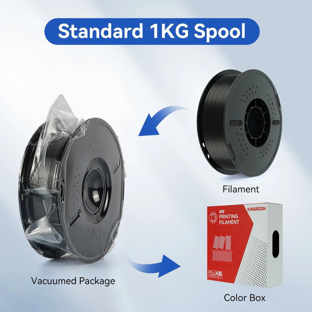 KINGROON PLA Filament 1.75mm 5/10KG pla Plastic For 3D Printer, Standard 1kg/roll 3D Printing Filaments Mix Color Local Shipping