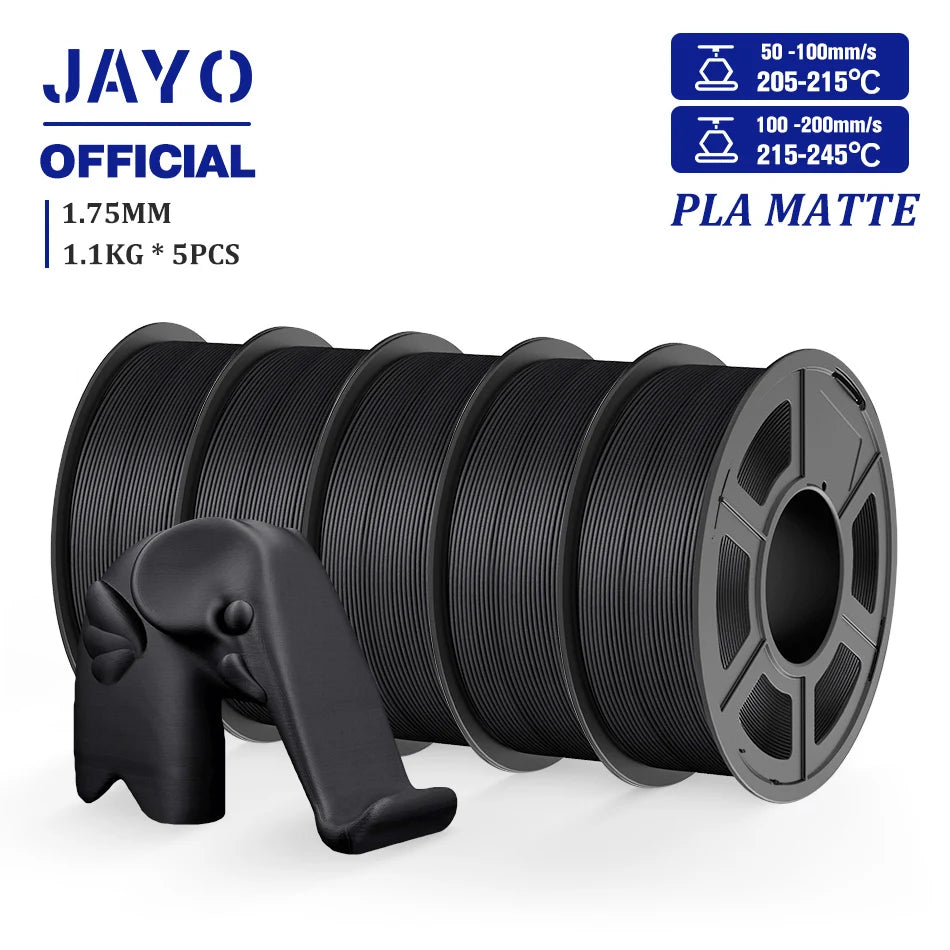 JAYO 3D Filament PLA/PLA META/PETG/SILK PLA+/Wood/PLA Marblel/ APLA 1.75mm 5Roll 1.1KG/0.5KG 3D Printer Filament for 3D Printer
