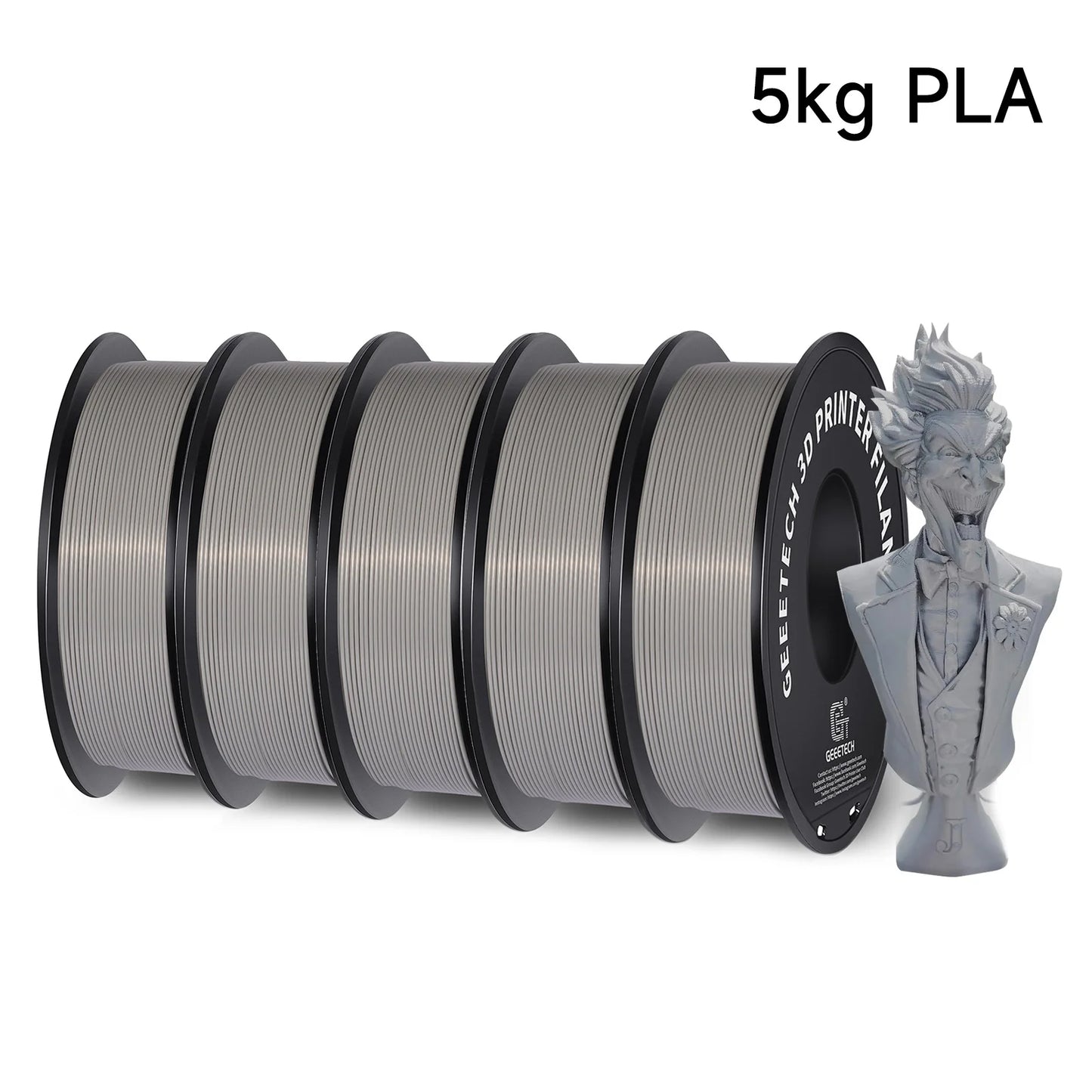Geeetech 5Kg Standard PLA Filament 1.75mm 3D Printer Plastic Material, Accuracy 0.03mm, multiple colour, Fit Most FDM Printer