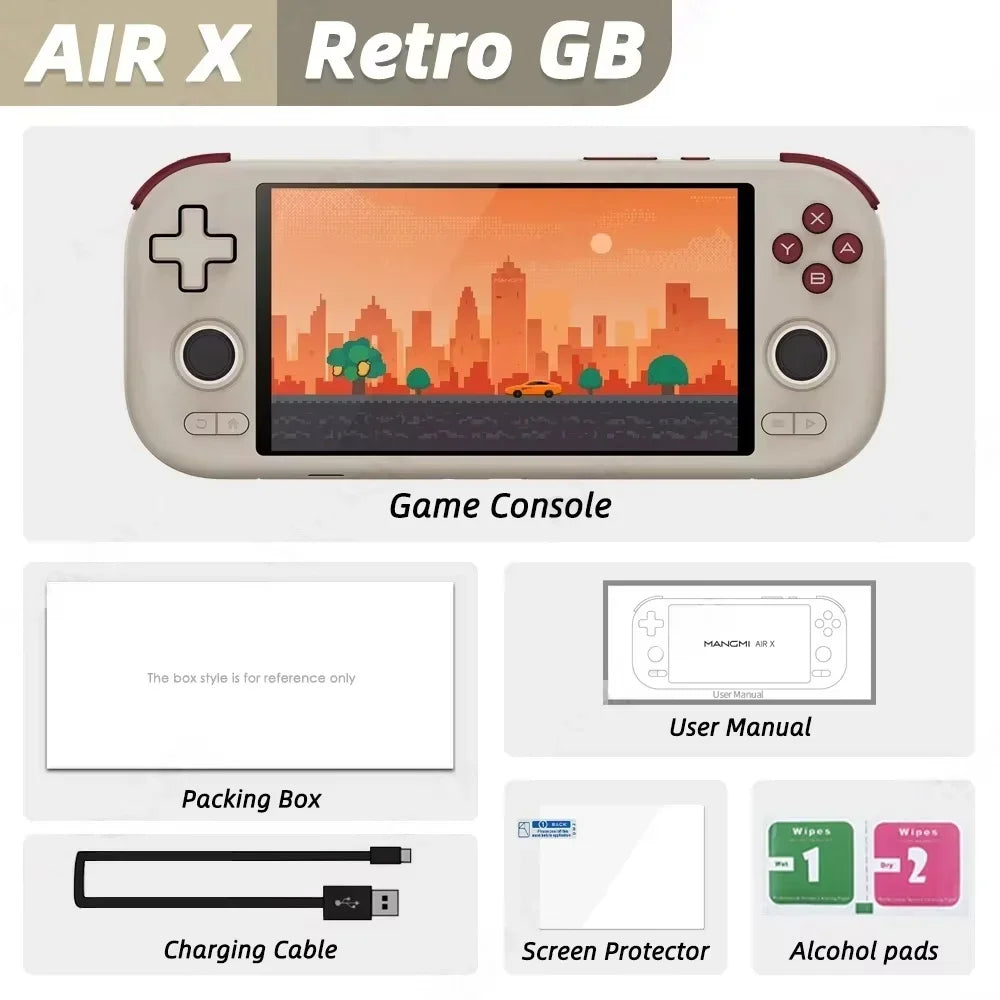 MANGMI AIR X Handheld Game Console Snapdragon 662 With 5000mAh Battery 5.5-inch Screen RGB Hall Joystick Retro Game Console Gift