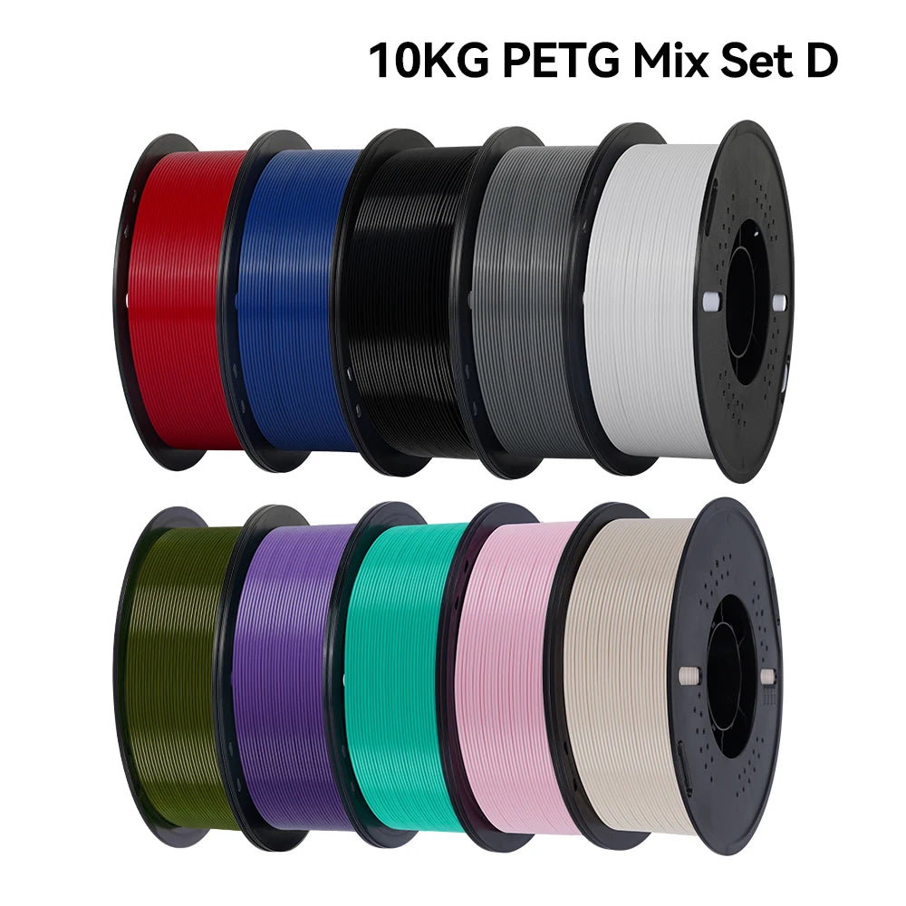 10KG PLA Filament PETG 3d Filament 1.75mm For 3D Printer Filament 10rolls/set Mixed colors and materials FDM Printing Fast Ship