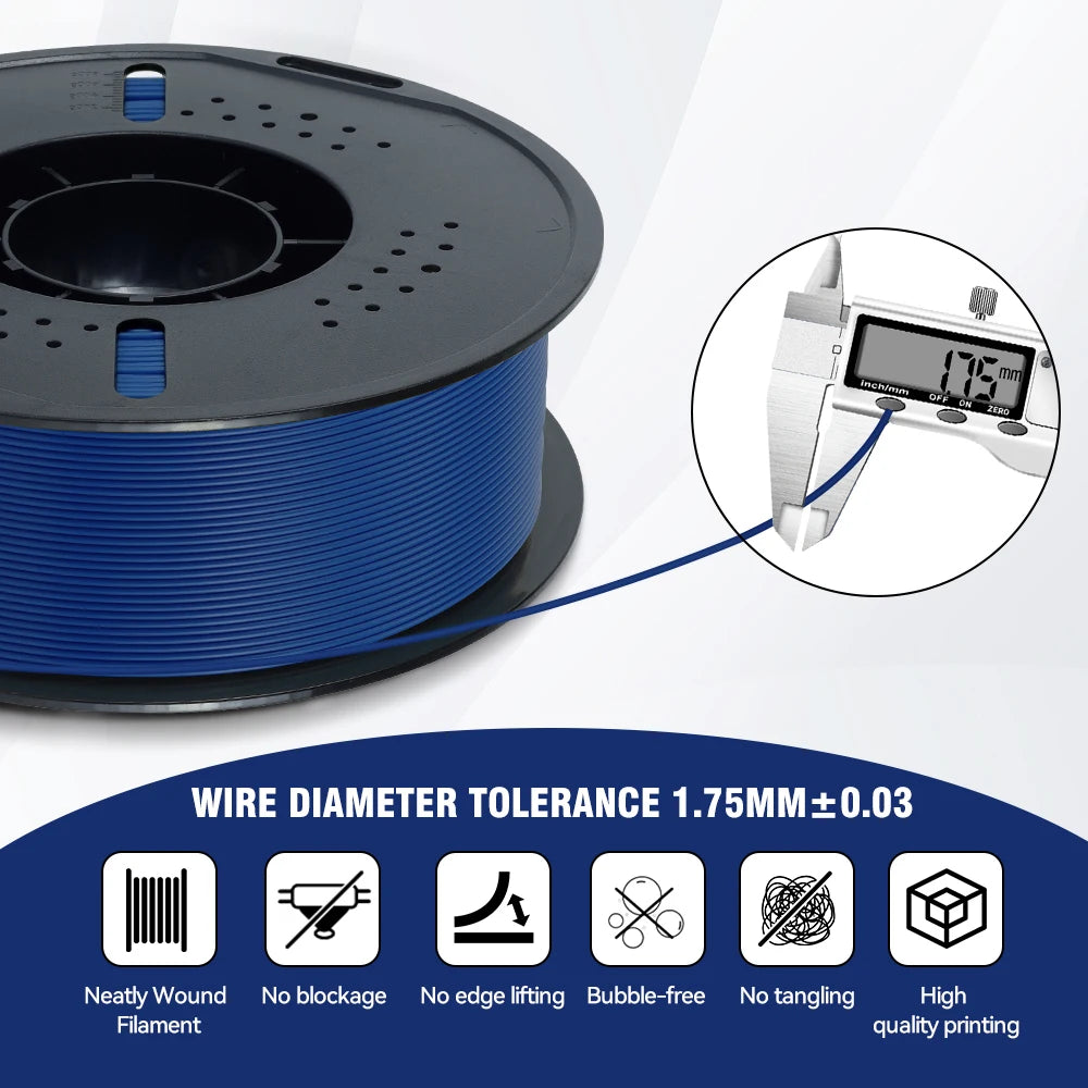 KINGROON PLA Filament 1.75mm 5/10KG pla Plastic For 3D Printer, Standard 1kg/roll 3D Printing Filaments Mix Color Local Shipping
