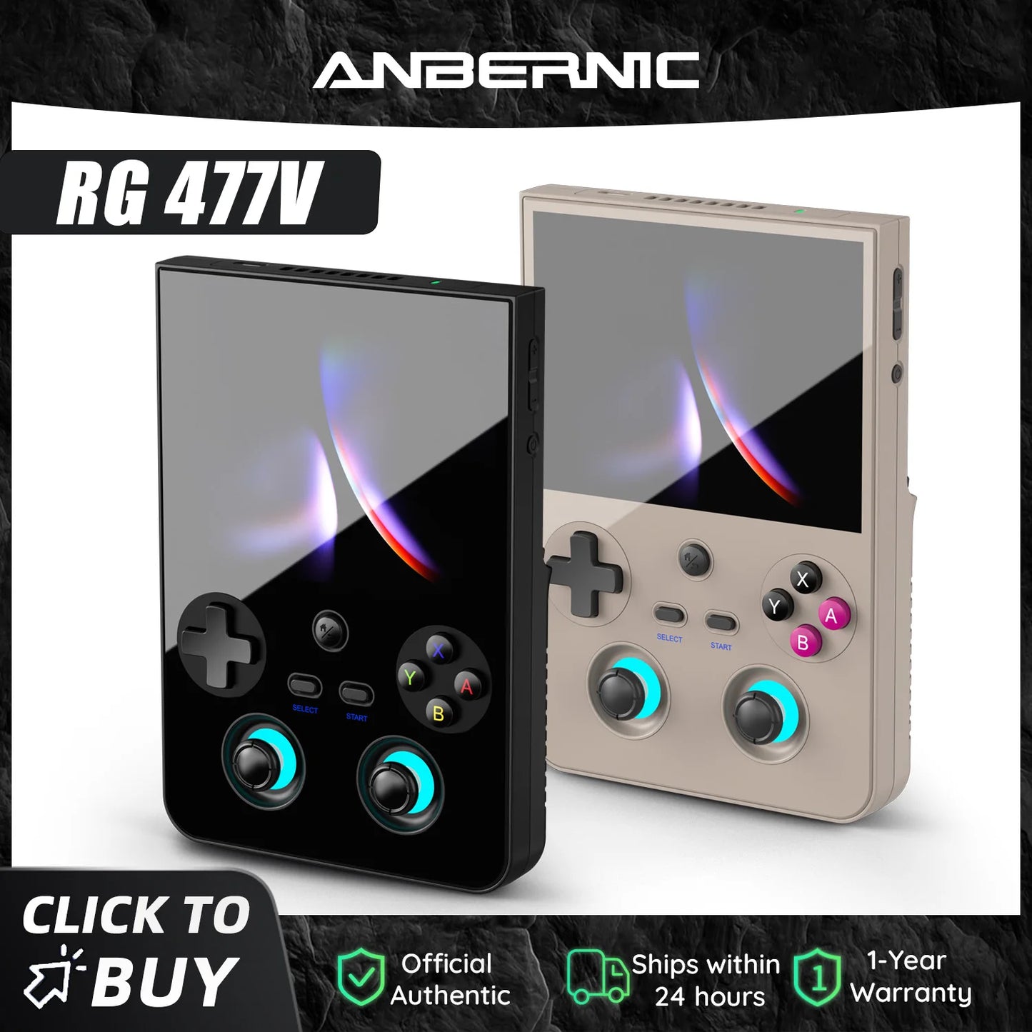 Anbernic RG 477V Retro Game Console Android 14 Dimensity 8300 Game Player 4.7" LTPS In-Cell Screen 5500mAh Wi-Fi 6E Hall joystic