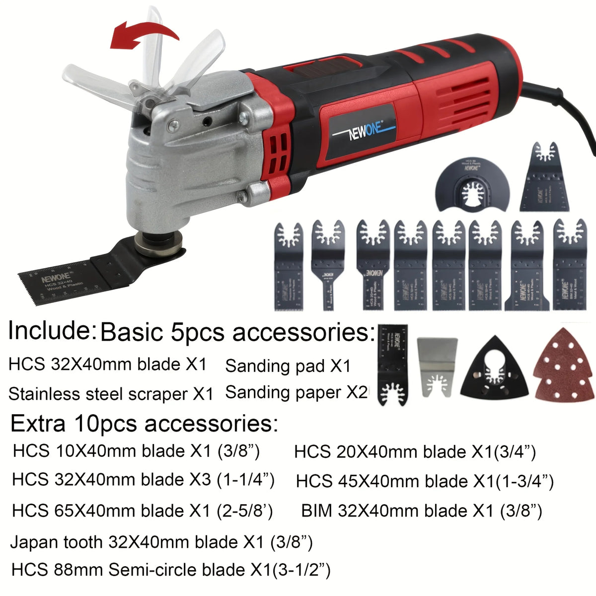 500W Quick Release/Change Oscillating Tool Multifunctional Electric Trimmer Repair Saw DIY Home Improvement Tool Renovator