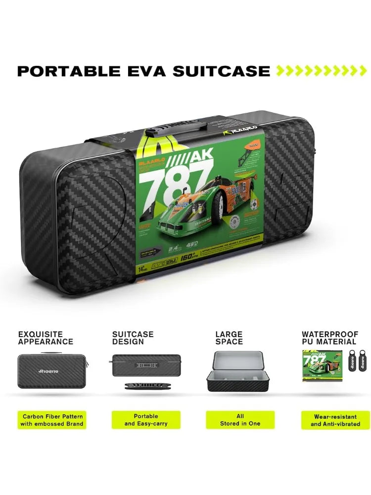 1/10 AK-787 Large Brushless High Speed RC Cars for Adults Fast 120 MPH,Hobby Remote Control Car with Carbon Fiber Chassis