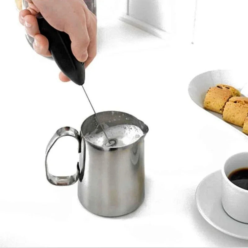 1-Pack Handheld Electric Milk Frother 4 Colors | Drink Mixer & Egg Beater for Coffee, Latte Cappuccino Portable Kitchen Gadget