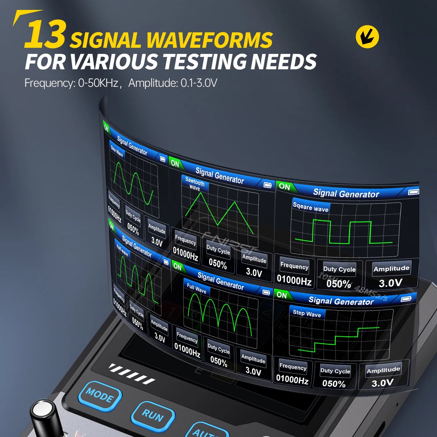 FNIRSI DSO-TC4 Digital Oscilloscope Transistor Tester  Signal Generator 3in1 10MHz 48Ms/s Electronics Component Tester