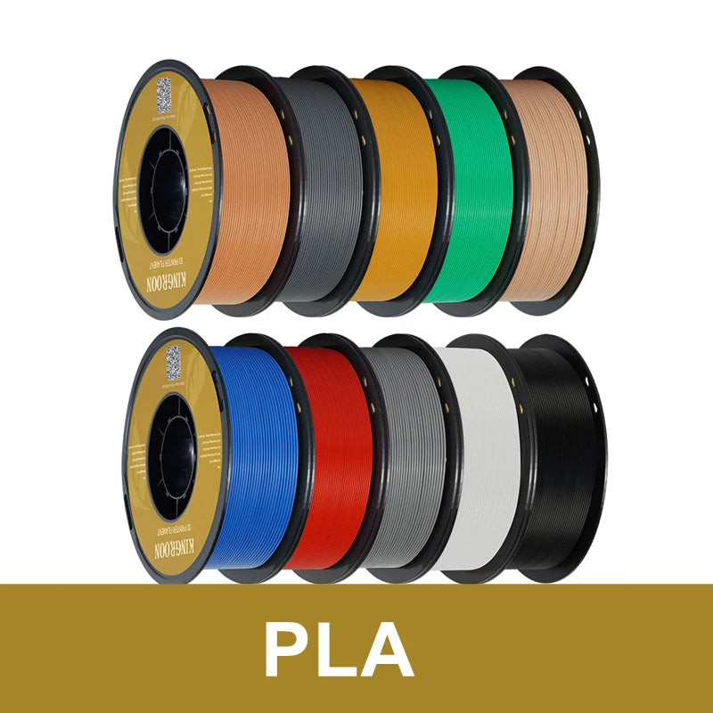 KINGROON 10KG(22LBS) PLA PETG HS-PLA HS-PETG Filament 1.75mm High Speed 3D Printer Material Matte PLA 1kg*10 Roll Mix Color
