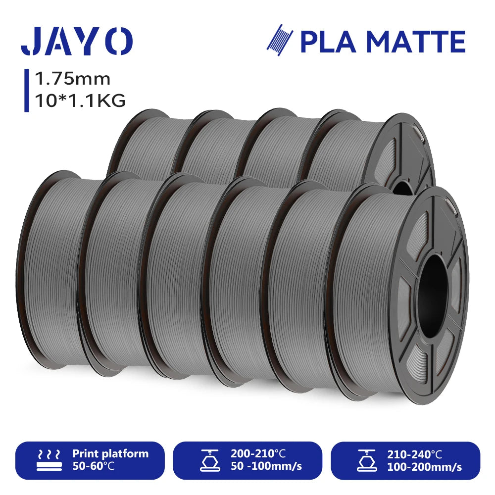 JAYO 9/10 Rolls 3D PETG/PLA/PLA PLUS Printer Filament 1.75mm 100% No Bubble non-toxic 3D Printing Materials for 3D Printer& Pen