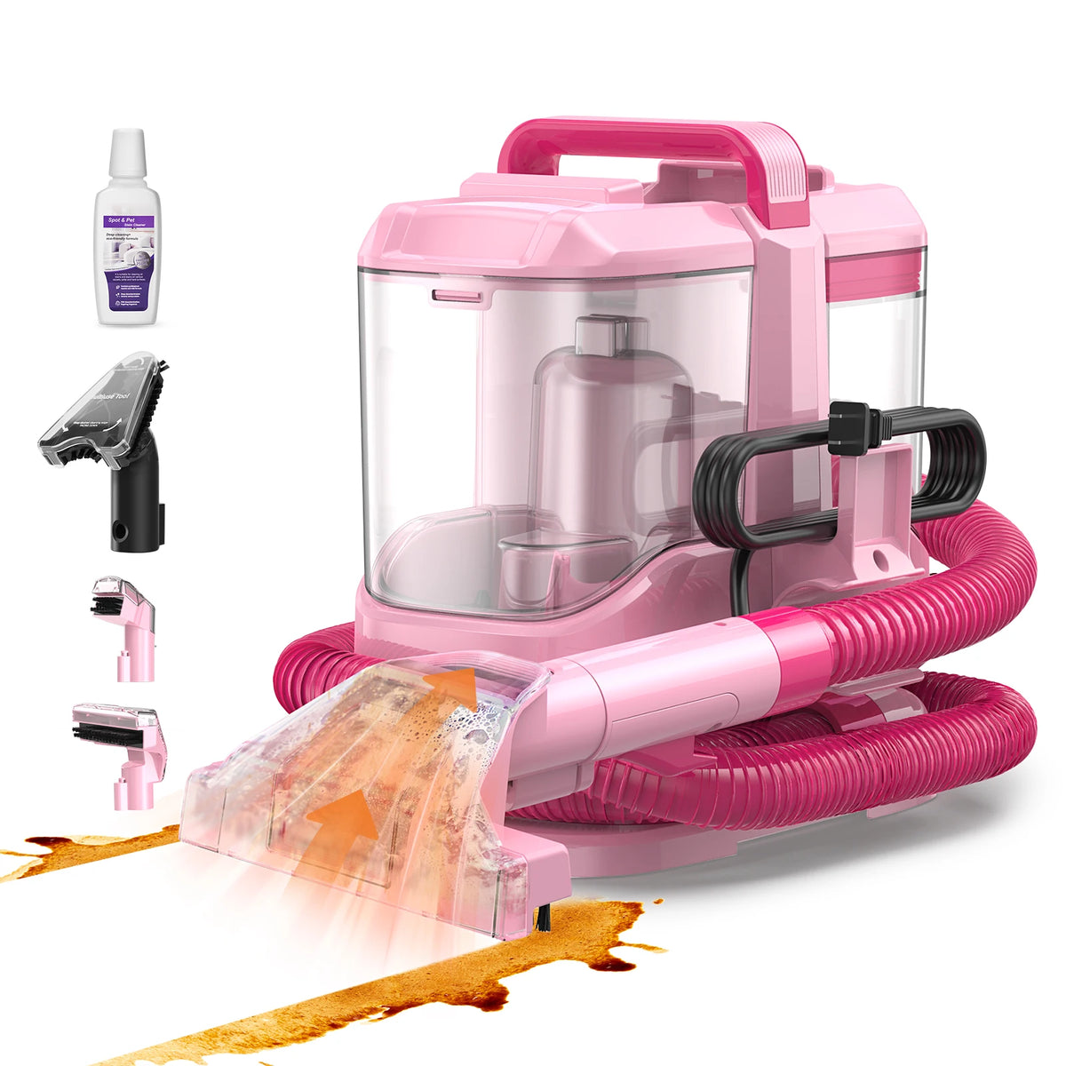 YISORA Portable Spot Carpet Cleaner,  18kPa Wet Dry Washing Cleaner Machine for Car, Sofa