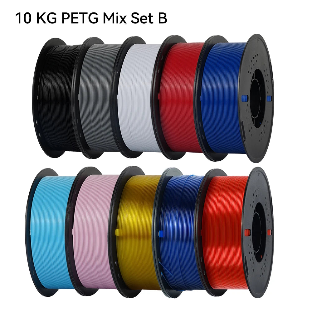 10KG PLA Filament PETG 3d Filament 1.75mm For 3D Printer Filament 10rolls/set Mixed colors and materials FDM Printing Fast Ship