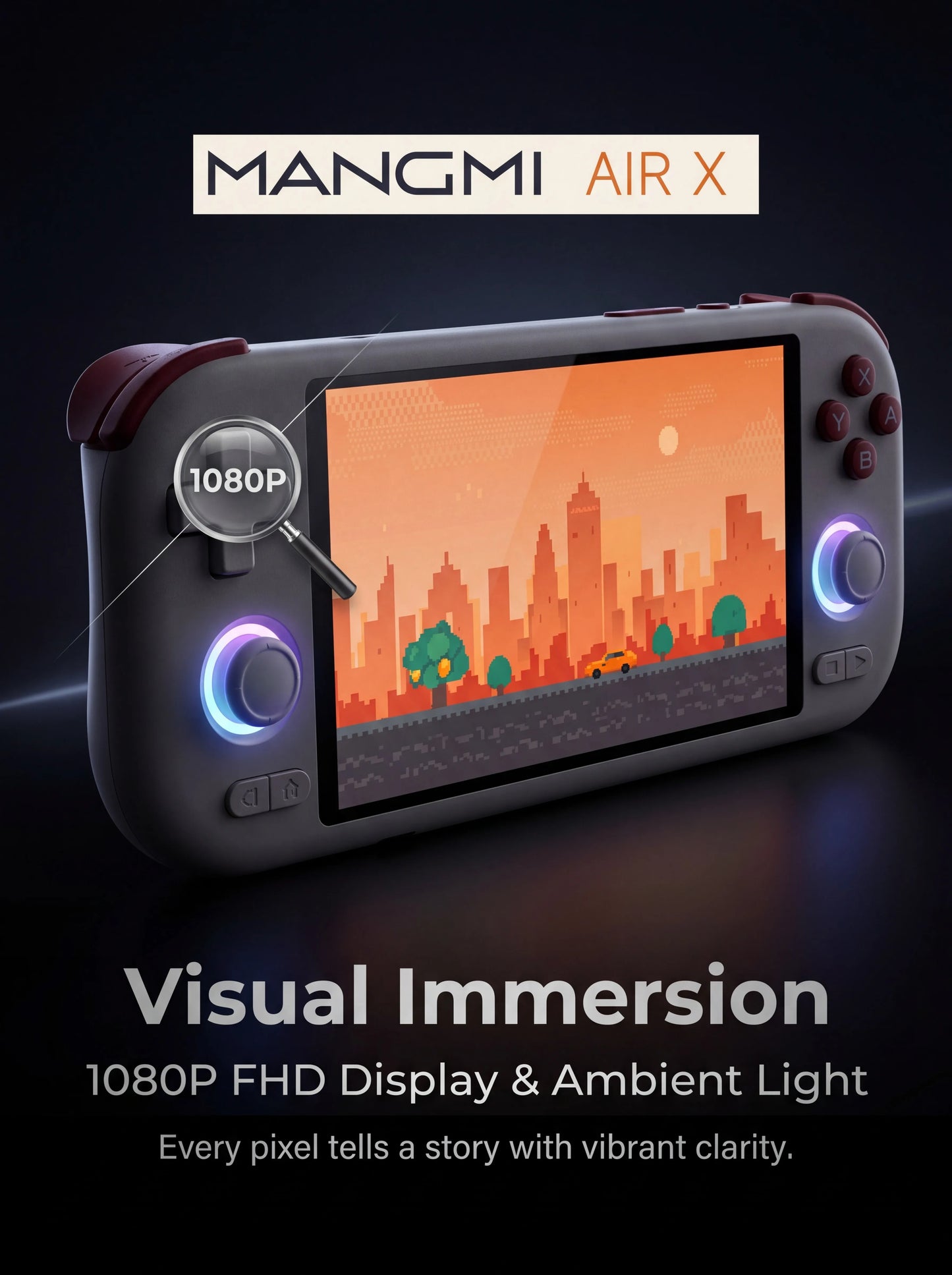 MangMi Air X Game Console 5.5-inch Android System 1080P IPS Touchscreen 5000mAh Battery Hall Effect Joystick Trigger Buttons P
