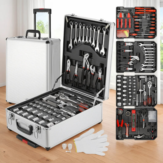 799pcs Tool Kit,Tool Trolley Case,Mechanics Box,Home Repair Toolbox,Portable DIY Set