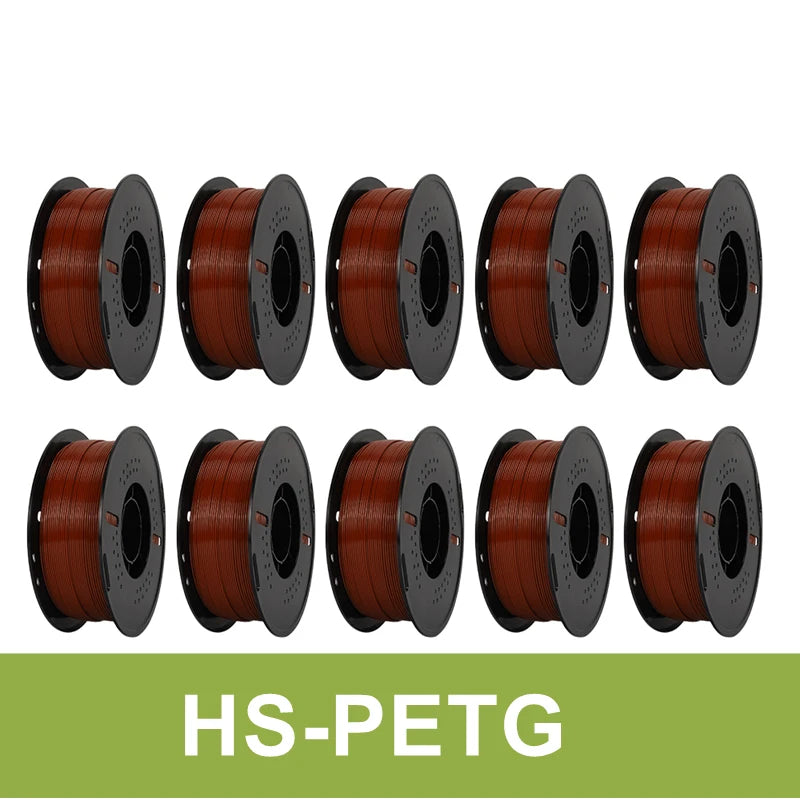 KINGROON 10KG(22LBS) PLA PETG HS-PLA HS-PETG Filament 1.75mm High Speed 3D Printer Material Matte PLA 1kg*10 Roll Mix Color