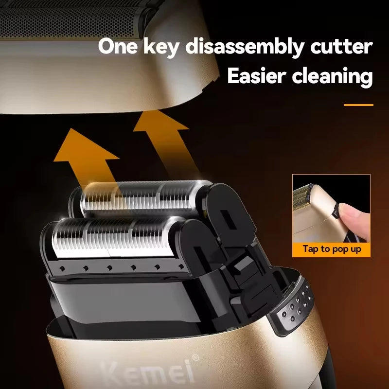 Kemei Rechargeable Electric Hair Clipper Professional Barber Trimmer For Man Cordless Shaver KM-90-4 KM-2293 Gold  KM-3209 Kit