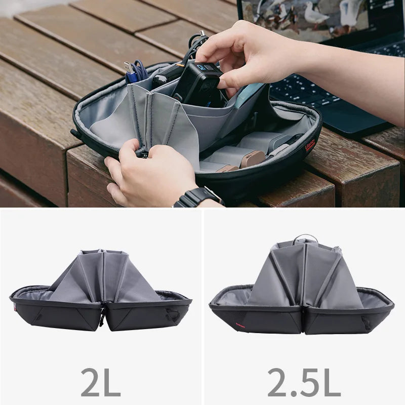 Ulanzi Traker Tech Pouch Waterproof Photography Storage Carry Pouch Small Electronics Organizer Bag for SD Card Camera Battery