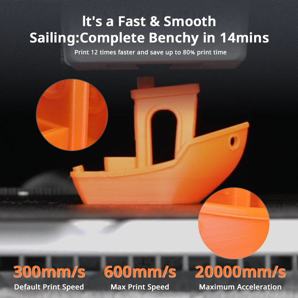 ANYCUBIC Kobra X 600mm/s Max Print Speed 3D Printer 2x Time & Material Savings Up To 19 Colors Printing AI Detection 3D Printer
