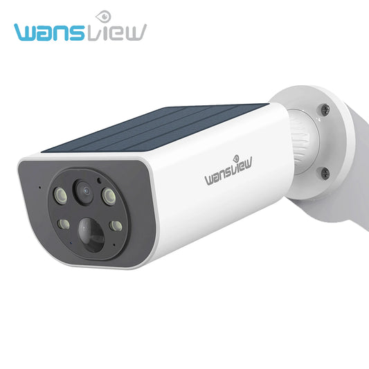 Wansview 2K Outdoor Wireless WIFI Camera 2.4G 3MP Battery Solar Security Camera Floodlight Color Night Vision Local Alarm