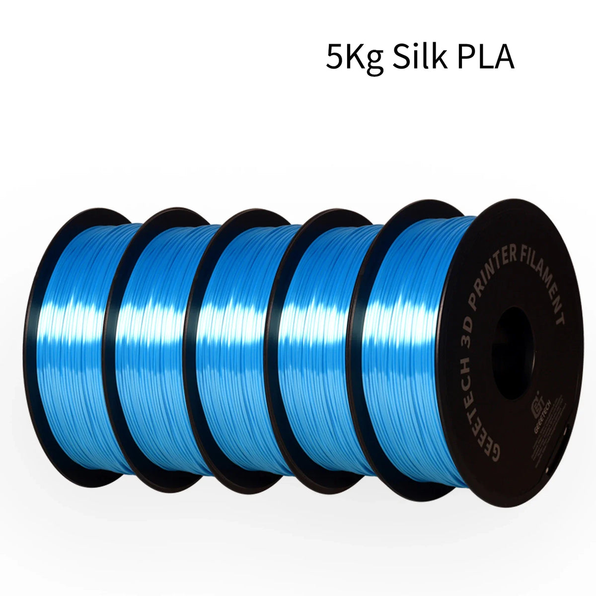 GEEETECH 5Kg 3D Silk PLA Filament 1.75mm High Gloss Surface Neat Wrapped Dimensional Accuracy /-0.02mm Vacuum Packaging