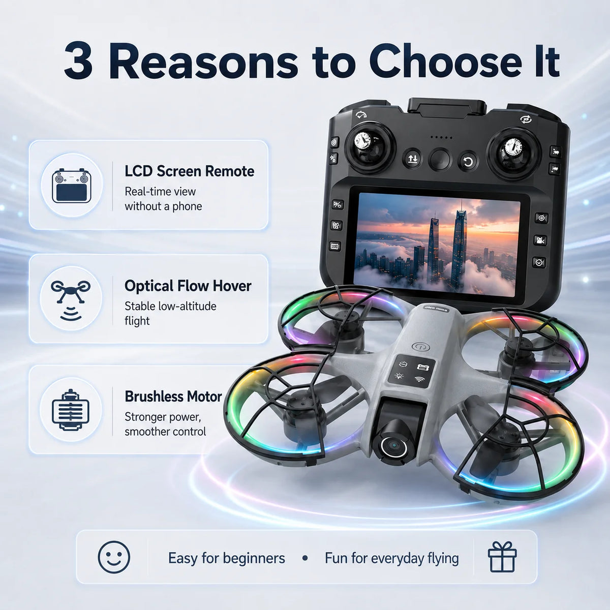 Aerial Photography Drone 120° Wide Angle Intelligent Anti Shake High Color Reproduction Gesture Shooting Trajectory Flight APP Control Quadcopter