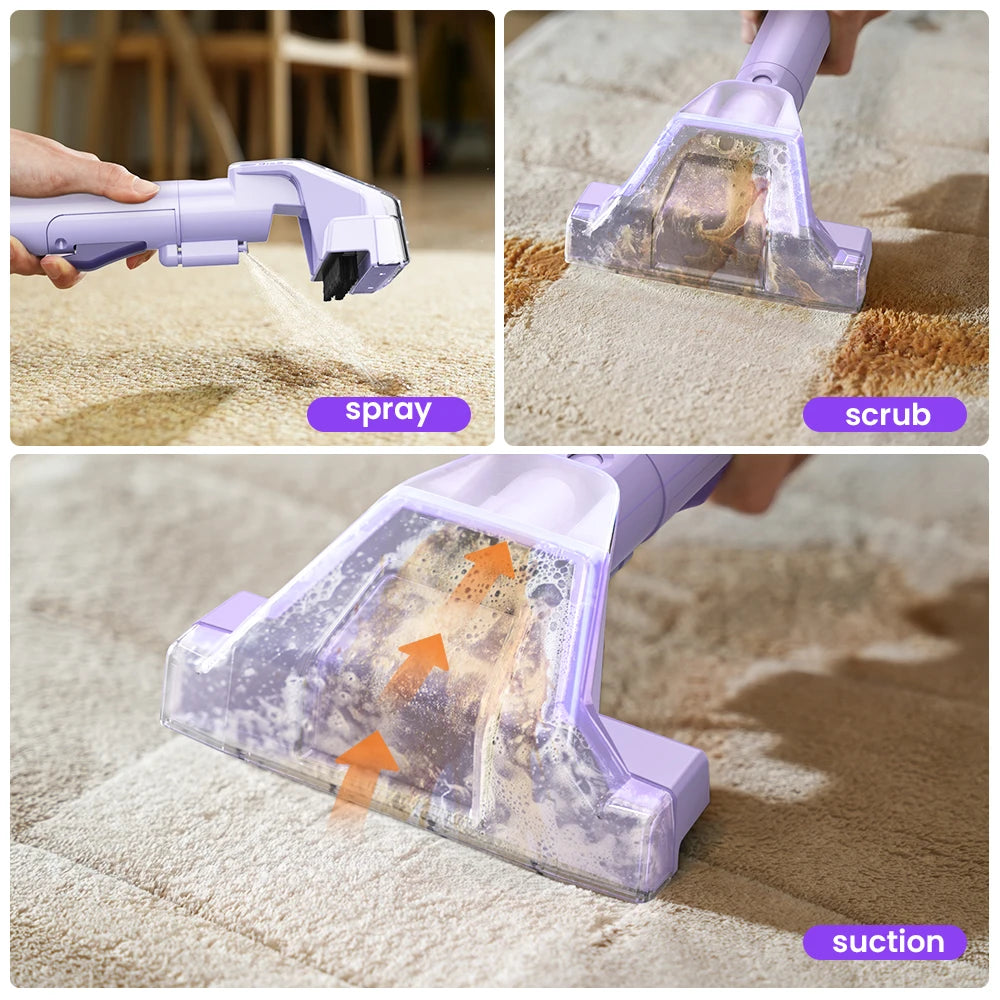 YISORA Portable Spot Carpet Cleaner,  18kPa Wet Dry Washing Cleaner Machine for Car, Sofa