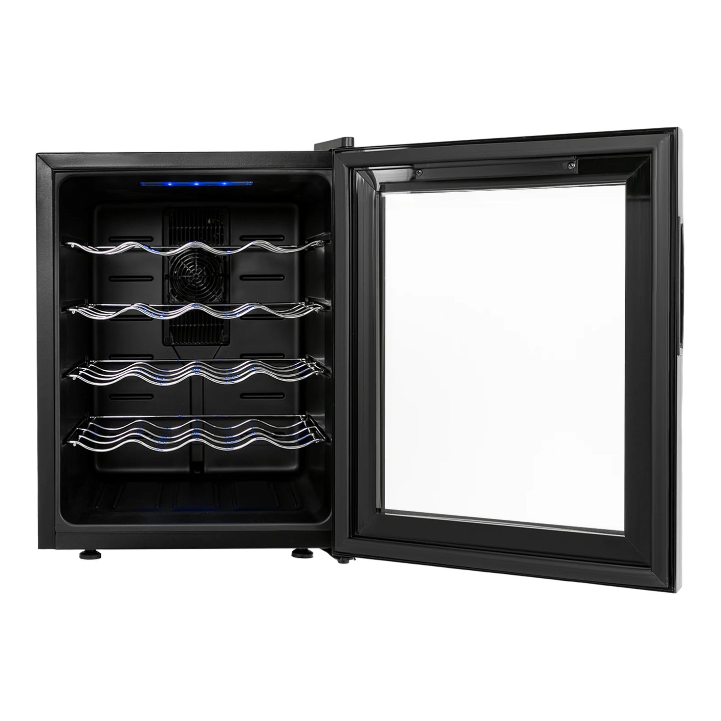 20 Bottles Wine Fridge 4 Shelf Drinks Fridge Digital Display 53.6-64.4°f Brandy Wine Refrigerator Beverage Cooler