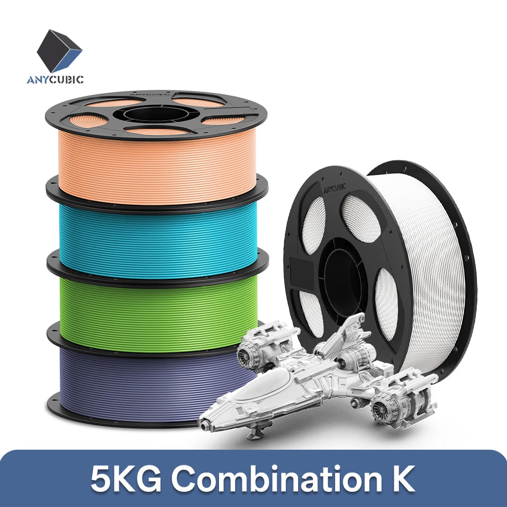 ANYCUBIC 5KG PLA Filament For FDM 3D Printer 1.75mm Eco-friendly 3D Printing Material Failment For Kobra S1C K3C