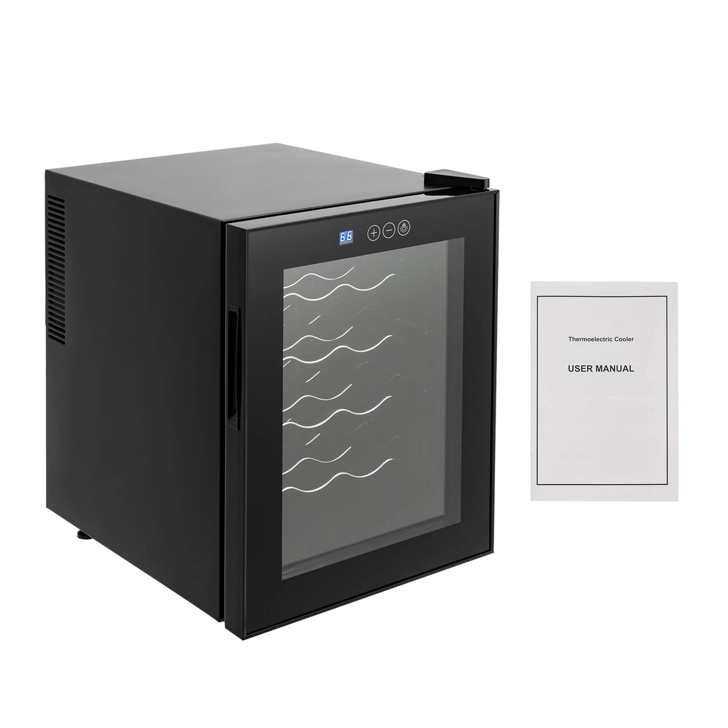 20 Bottles Wine Fridge 4 Shelf Drinks Fridge Digital Display 53.6-64.4°f Brandy Wine Refrigerator Beverage Cooler