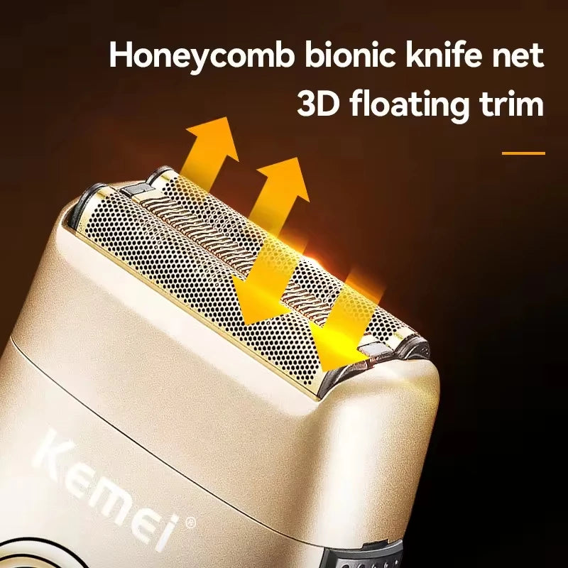 Kemei Rechargeable Electric Hair Clipper Professional Barber Trimmer For Man Cordless Shaver KM-90-4 KM-2293 Gold  KM-3209 Kit