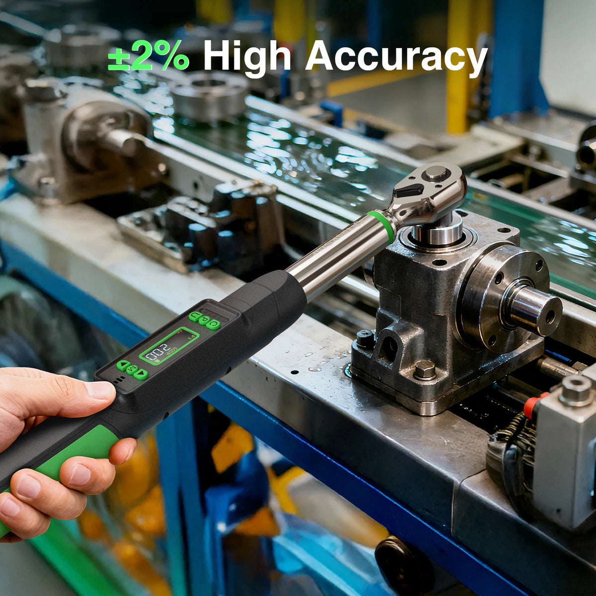 TaskStar 1/4" 1/2" 3/8" 72-Tooth Carbon Steel Digital Torque Wrench ±2% Accuracy Ratchet Wrench Automatic Quick Release Spanner