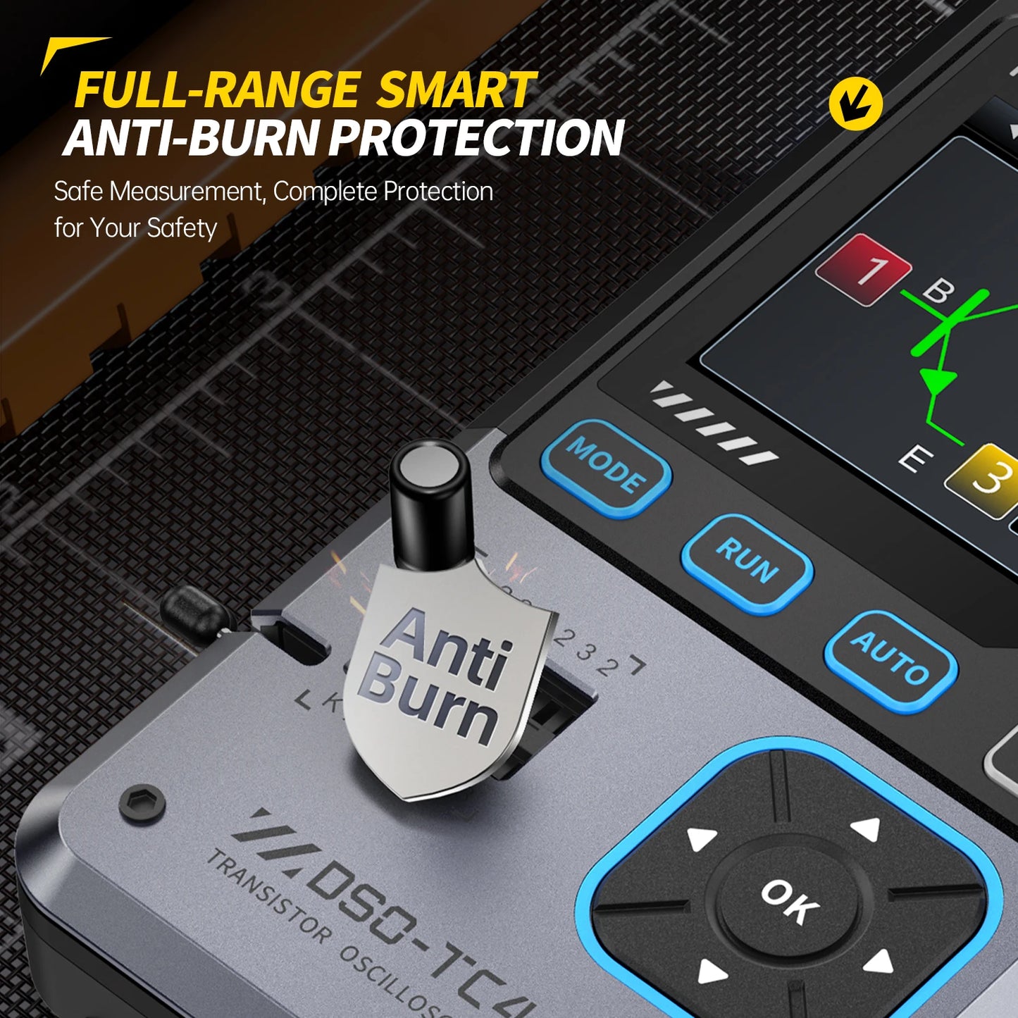 FNIRSI DSO-TC4 Digital Oscilloscope Transistor Tester  Signal Generator 3in1 10MHz 48Ms/s Electronics Component Tester